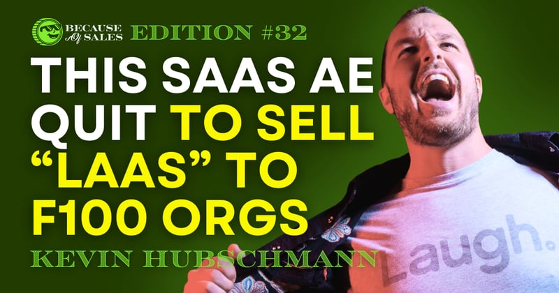 😎 Ex-enterprise rep sells laughter to F100 companies, the sales elephant in the room, and the best sales pitch ever