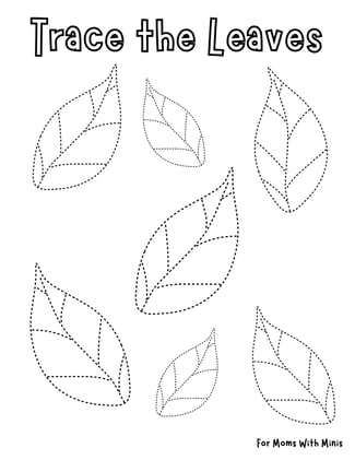 Trace The Leaves Worksheet