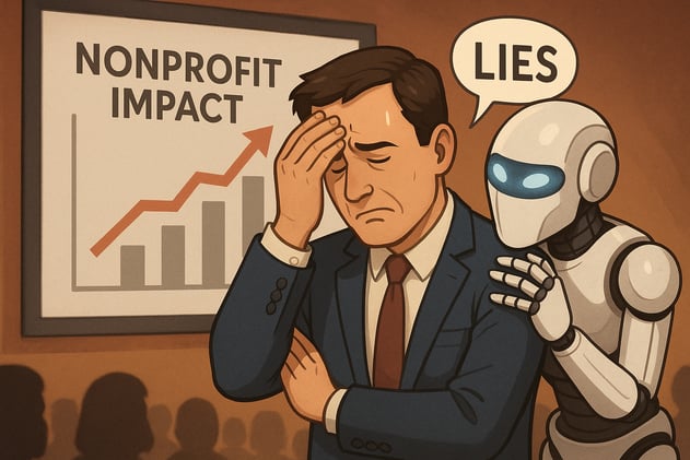 Your donor presentation + fake AI statistics = disaster