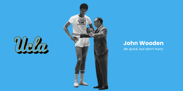 Be quick, but don't hurry