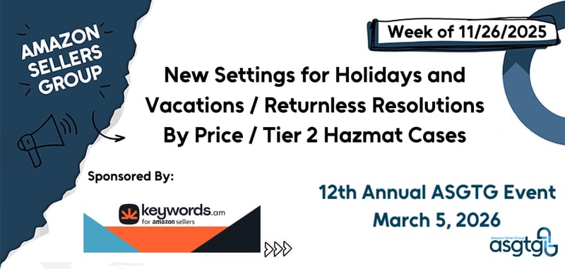 New Settings for Holidays and Vacations / Returnless Resolutions By Price / Tier 2 Hazmat Cases