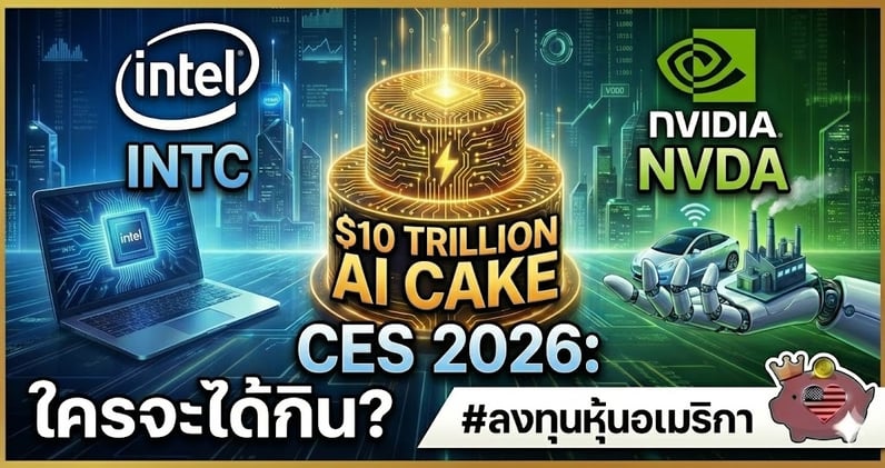 INTC vs. NVDA เดินเกมคนละขั้ว!! ศึกชิงเค้ก AI '$10 ล้านล้าน' (สรุป CES 2026)