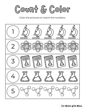 Science Count and Color Worksheet