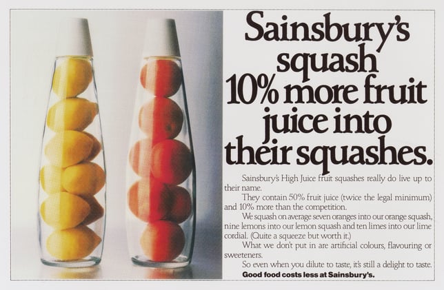25-DEC-2025 | Sainsbury’s “Squash 10% more fruit juice” Ad by David Abbott