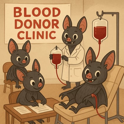 Vampire bats are universal blood donors
