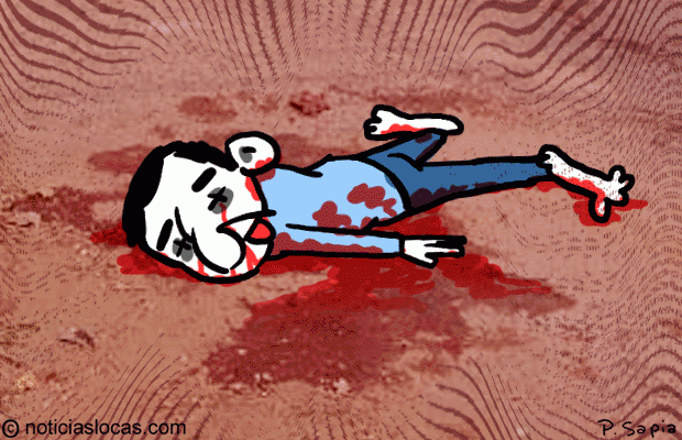 Un hombre se gana la vida haciéndose el muerto