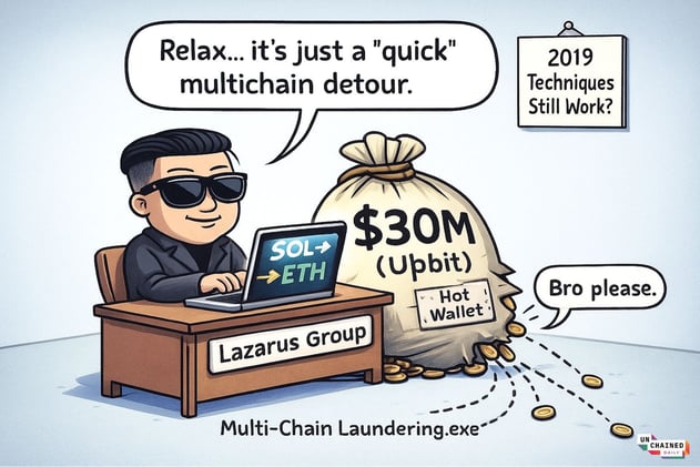 Lazarus Group Tied to $30 Million Upbit Hack