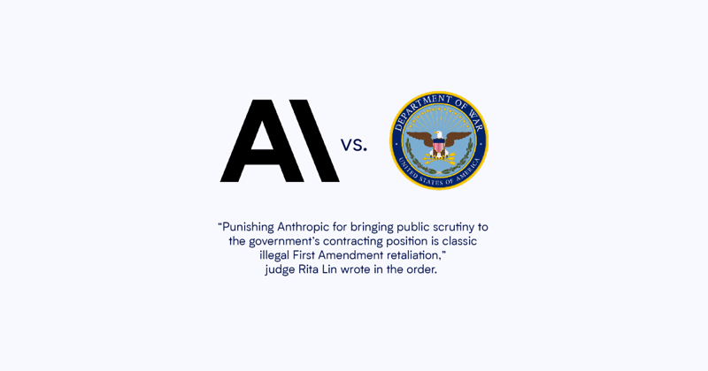 Anthropic wins preliminary injunction against DoW blacklist