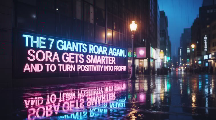 The 7 Giants Roar Again, Sora Gets Smarter, and How to Turn Positivity into Profit!