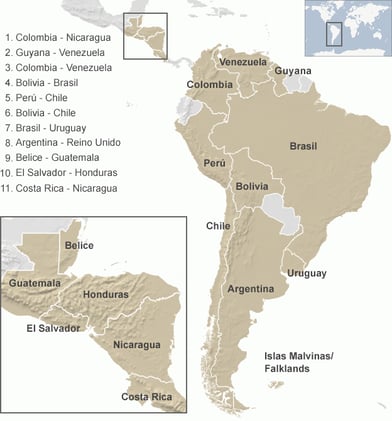Los 11 territorios en disputa en Latinoamérica