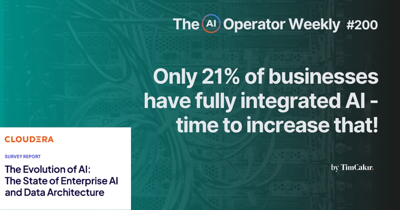 Only 21% of businesses have fully integrated AI: time to increase that!