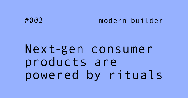 Next-gen consumer products are powered by rituals