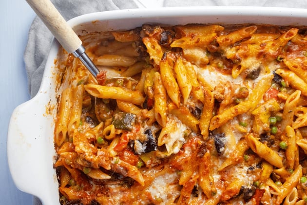 Baked Penne with Roasted Vegetables Recipe
