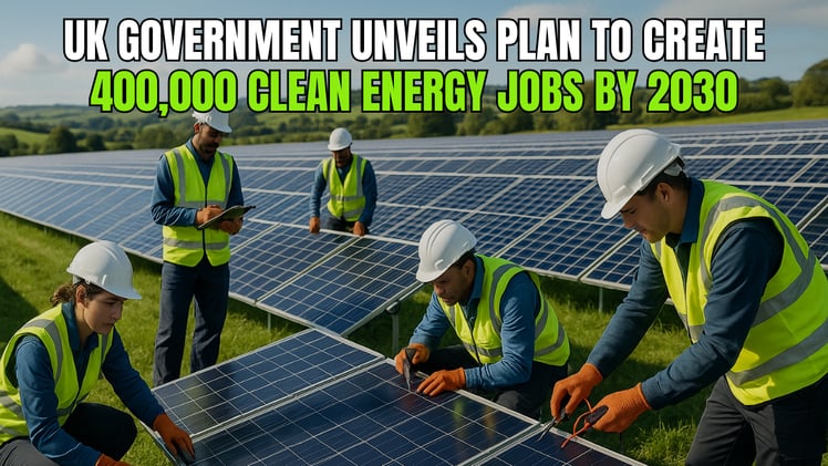 🌱 UK Government Unveils Plan to Create 400,000 Clean Energy Jobs by 2030 ⚡💼
