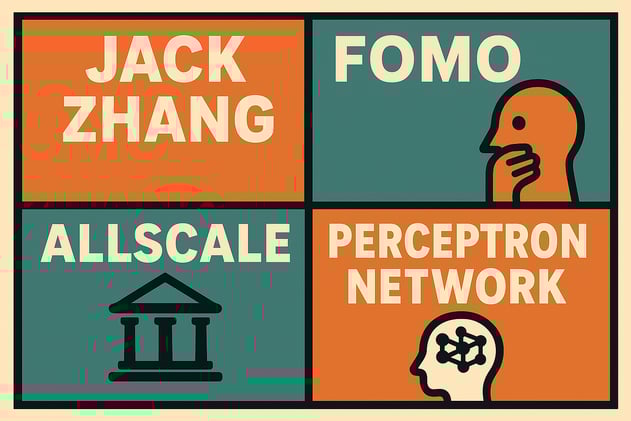Jack Zhang, Fomo, AllScale, Perceptron — Fintech Grit, Social Trading, Global Stablecoins, and Decentralized AI