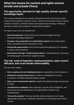 China's plan puts AI not as a sector, but as a general-purpose layer—aimed at transforming manufacturing and raising productivity across logistics, education, healthcare, and other services.