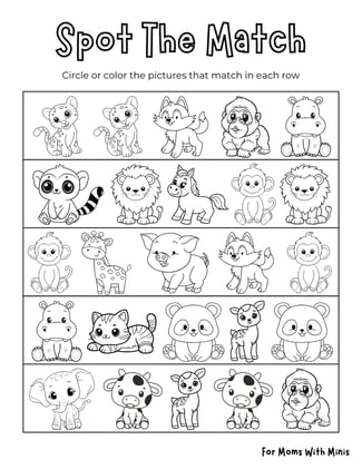 Baby Animal Spot The Match