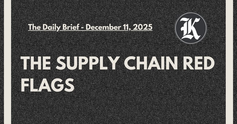 The Supply Chain Red flags 