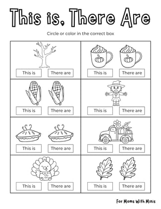Fall-Theme This is, There Are Worksheet