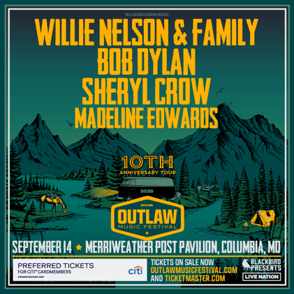 Willie Nelson, Bob Dylan, Sheryl Crow, & more on 9/14!