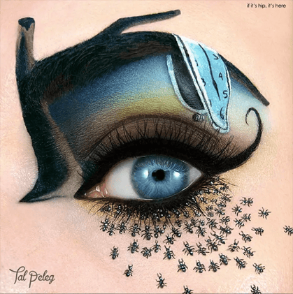Hace asombrosas obras de arte maquillando ojos