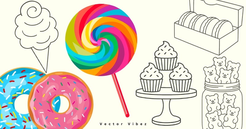 Sweet Treats Coloring Book: Desserts to Delight