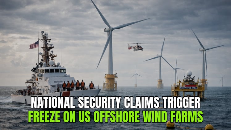 🌱 National Security Claims Trigger Freeze on US Offshore Wind Farms 🛑🌬️