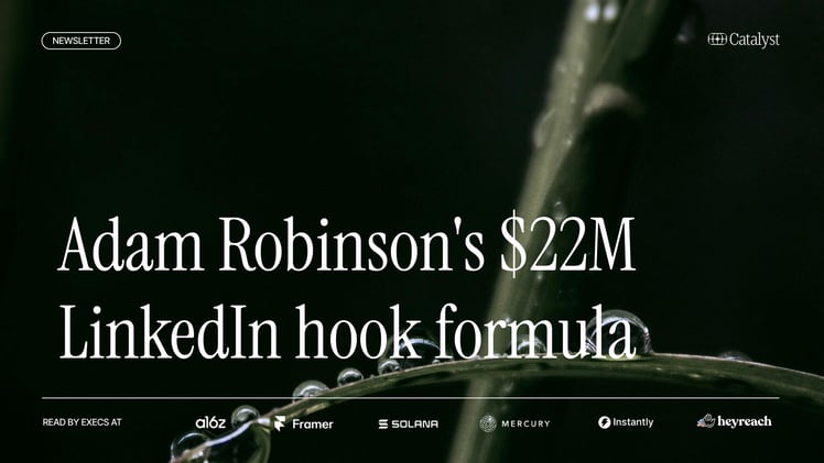 Adam Robinson's $22M LinkedIn hook formula