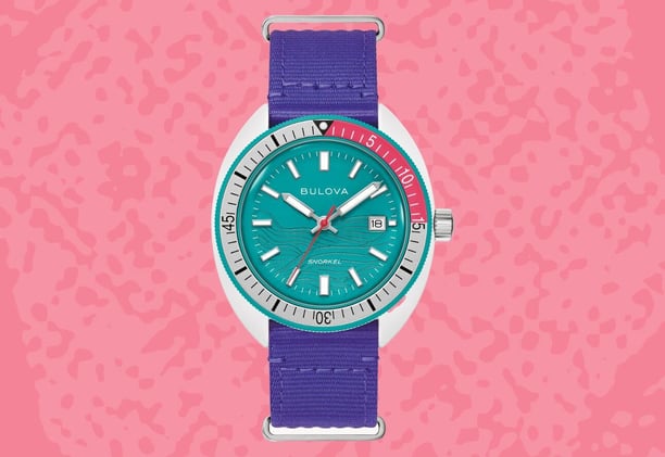 Bulova Ads Colors To The Snorkel, Its Affordable Plastic Swatch-Killer; Doxa Is Back With Another Clive Cussler Collab; Bell & Ross BR-05 Skeleton In Black Ceramic; David Candaux's DC7 Blue Hawk