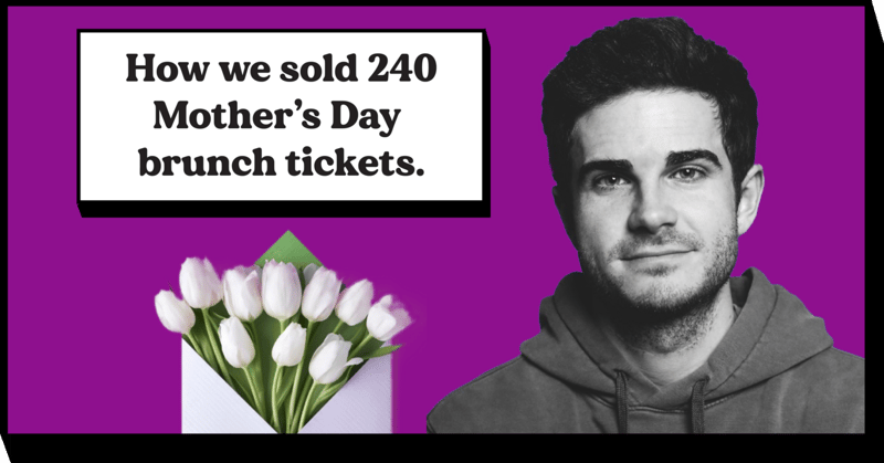 How we sold 240 tickets to Mother's Day Brunch. 