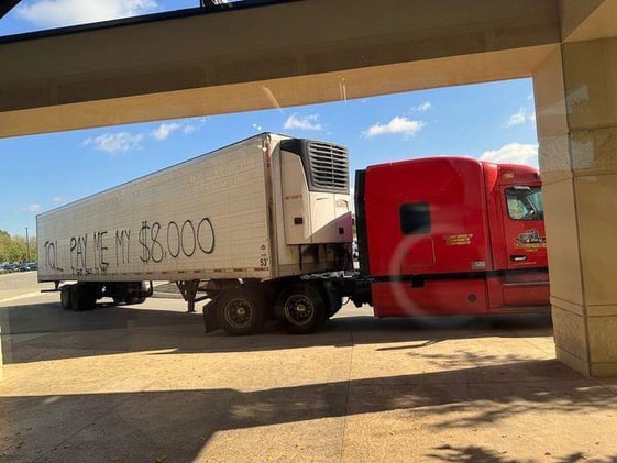 Trucker Spray-Paints $8K Demand, Pulls Up to TQL HQ