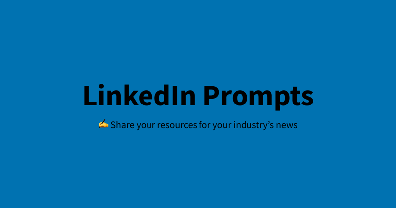 ✍️ Share your resources for your industry’s news.