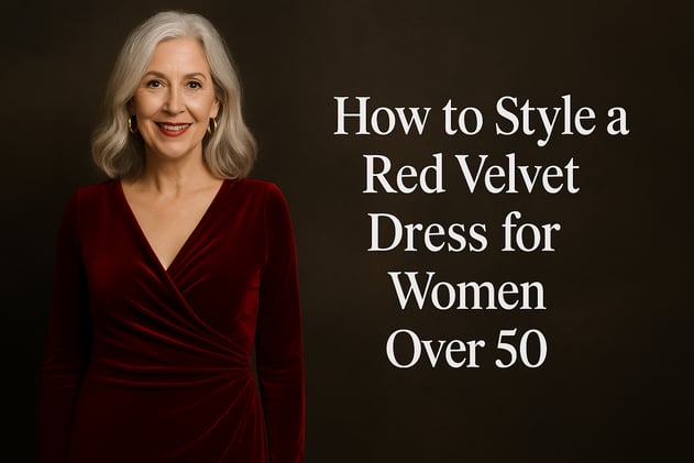 How to Style a Red Velvet Dress for Women Over 50
