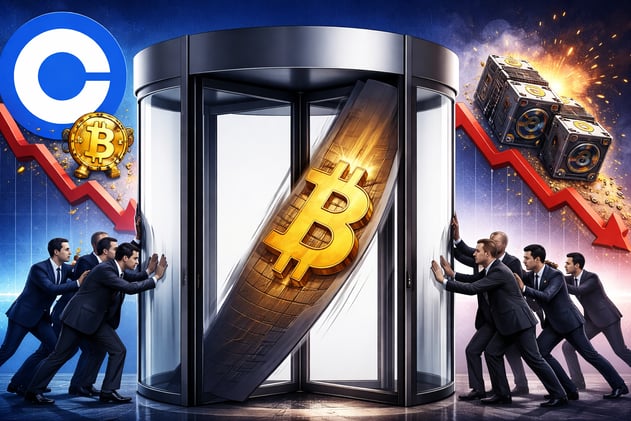 📉 Crypto stocks are breaking first