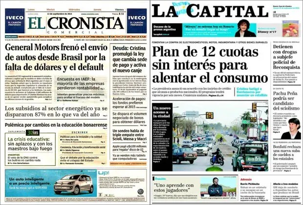 Lanzan «Ahora Doce», frenan envío de autos de Brasil, farmacias no atienden PAMI, nulidad de la Ley de Amnistía chilena, por la independencia en Cataluña