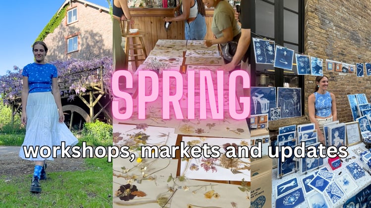 Cyanotype workshop, markets and gifts from a small business