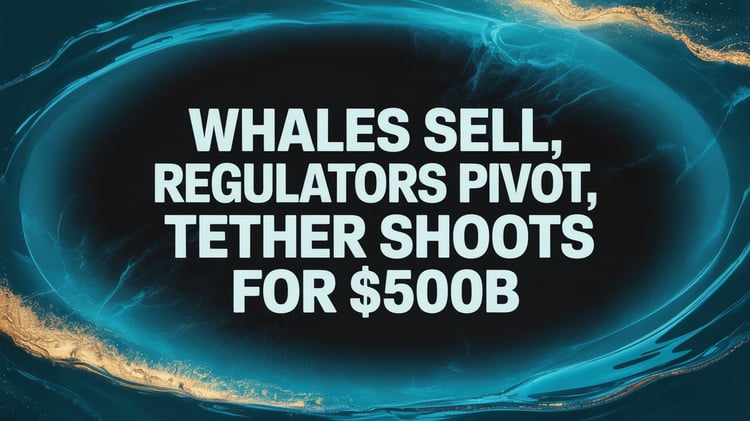 Whales Sell, Regulators Pivot, Tether Shoots for $500B