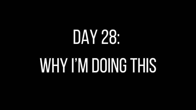 Day 28: Why I'm Doing This