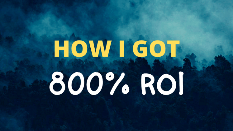 How I got 800% Return On Investment in a Year