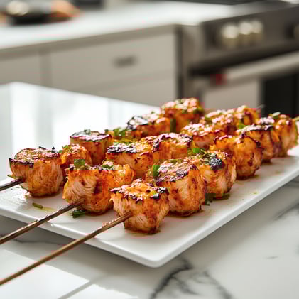Grilled Lion's Mane Mushroom Skewers