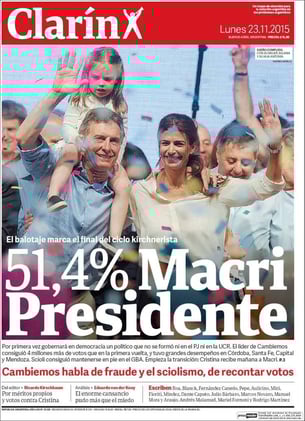 Así reflejaron los diarios la victoria de Macri