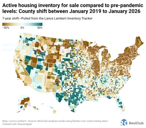 Monthly report: Housing market inventory dynamics in 800+ metros, 3,000+ counties, +25,000 ZIPs