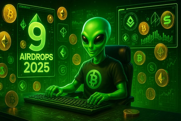 9 Airdrops para ganhar até o fim de 2025