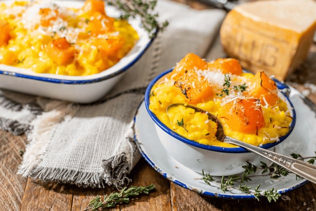 Creamy Saffron Risotto with Butternut Squash