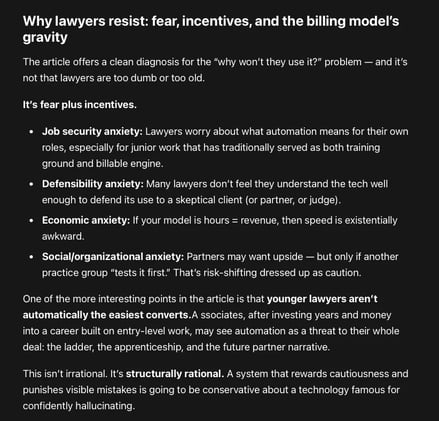 Legalweek 2026: When a profession built on prudence begins to wonder whether caution itself could become negligent, you’re no longer talking about tools.