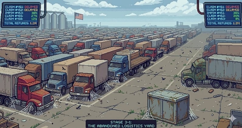 8.000 caminhões parados