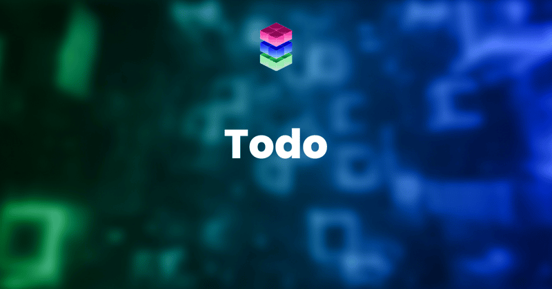 🟦 Todo