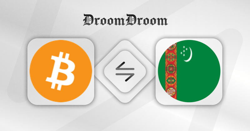 Calculate BTC to TMT Live Price with DroomDroom Converter