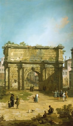 "The Arch of Septimius Severus" - Canaletto 