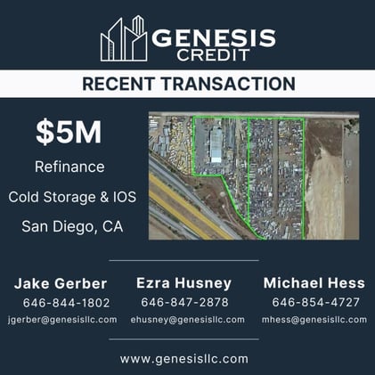 IOS Daily - July 31 - Genesis closes $5M refi loan for 16.82 acre IOS in San Diego